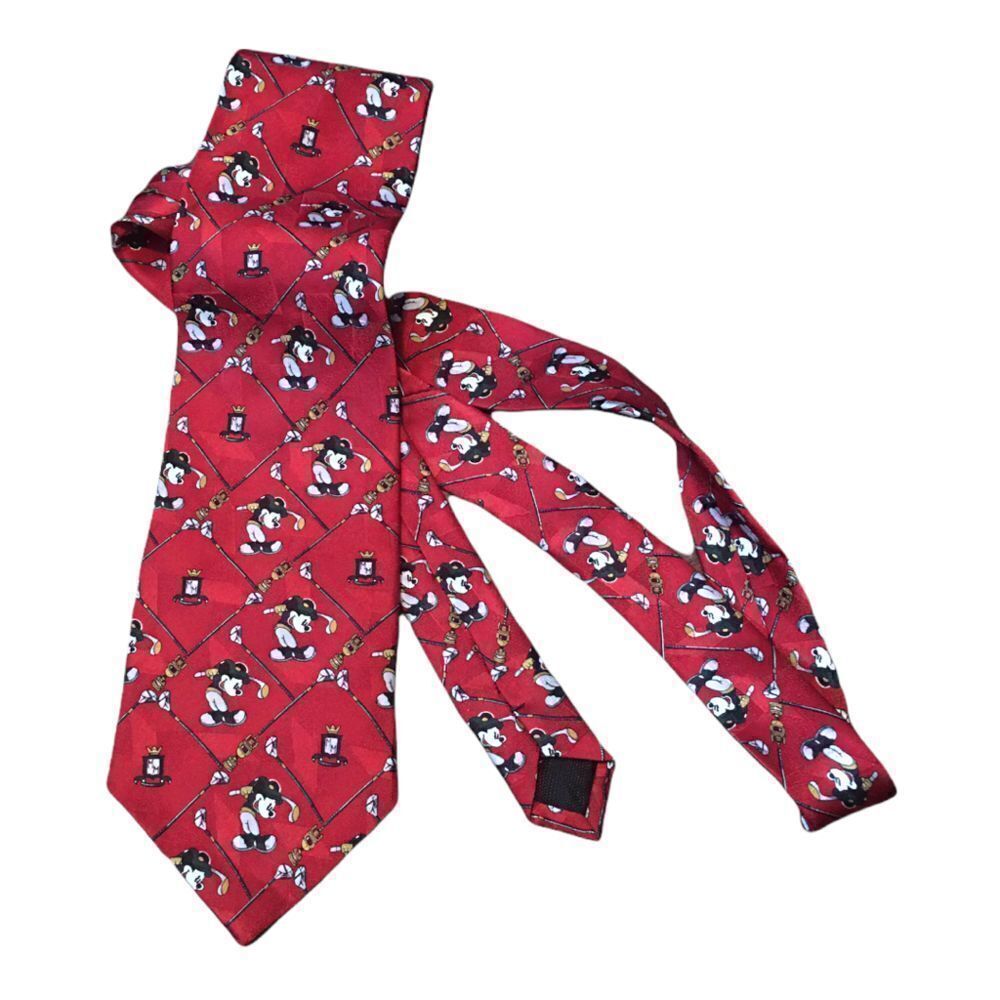 Disney Mickey Mouse Golfing Silk Tie
